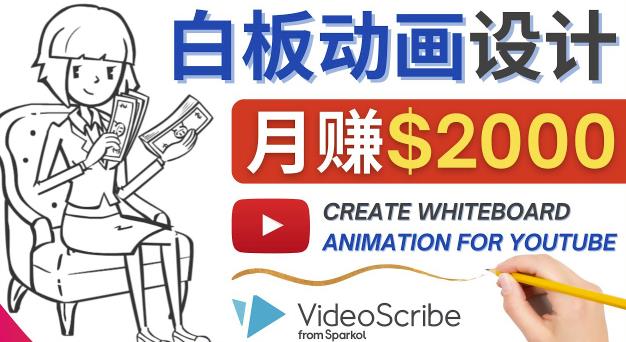 创建白板动画(WhiteBoard Animation)YouTube频道,月赚2000美元