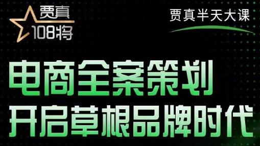 贾真老师的半天大课,电商全案策划,全程打开自己后台店铺讲这个案例