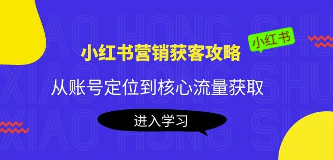 小红书营销获客攻略:从账号定位到核心流量获取,爆款笔记打造