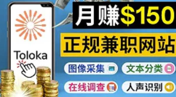 正规网络兼职赚钱平台Toloka,利用业余时间月赚150美元