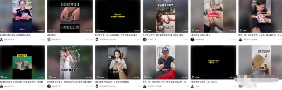 低调冷门项目魔术教学,低门槛变现能力强