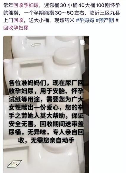 竟有人高价回收孕妇尿液,月入2万+,你会做吗?