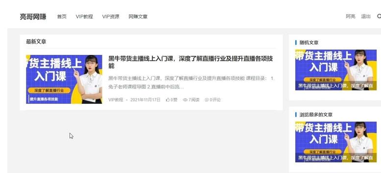 阿亮网创72计第23计:网赚资源站,卖铲子轻松年赚30万