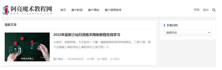 阿亮网创72计第51计:魔术教程网,配合淘宝客月入3W