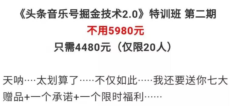 网赚副业项目：价值4480元的全套头条音乐号项目！免费分享