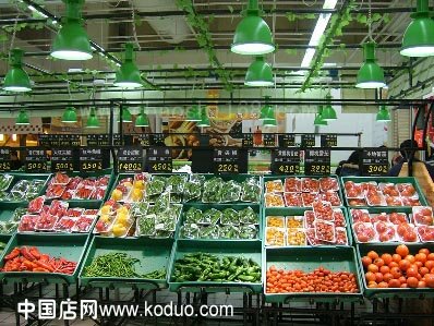 蔬果陈列的规范要求与方法（图）