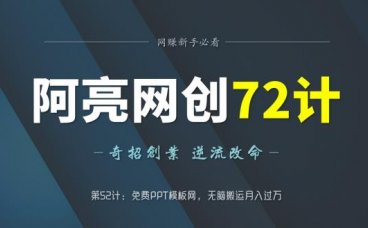 阿亮网创72计第52计：免费PPT模板网，无脑搬运月入过万