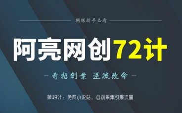 阿亮网创72计第49计：免费小说站，自动采集引爆流量