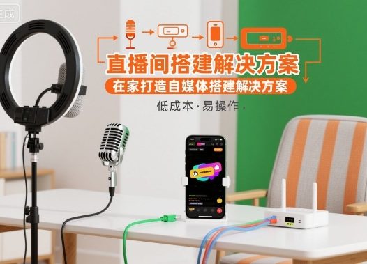 直播间搭建解决方案，在家打造自媒体搭建解决方案