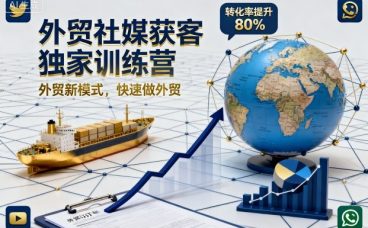 外贸社媒获客独家训练营，外贸新模式，快速做外贸(更新)