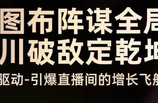 云图布阵谋全局千川破敌定乾坤，双擎驱动-引爆直播间的增长飞船，8月4日线下课