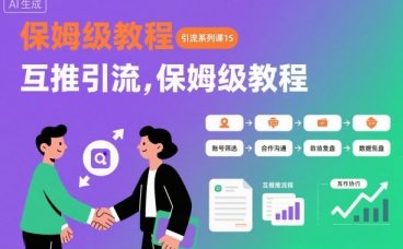 引流系列课15：互推引流，保姆级教程【文档】