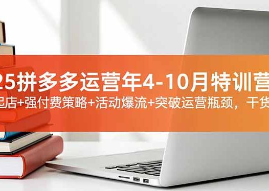 2025拼多多运营年4-10月特训营：暴力起店+强付费策略+活动爆流+突破运营瓶颈，干货拉满