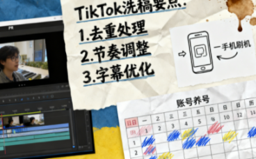 TikTok洗稿剪辑全流程课