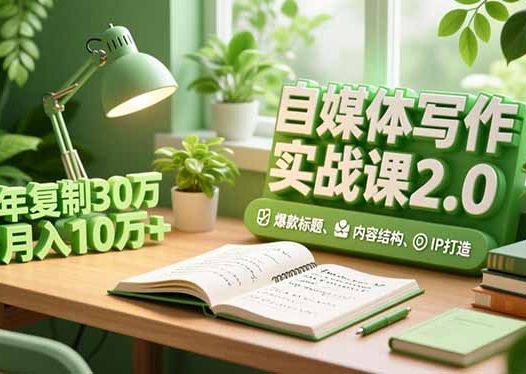 自媒体写作实战课2.0,爆款标题、内容结构、IP打造,半年复制30万粉月入10万+